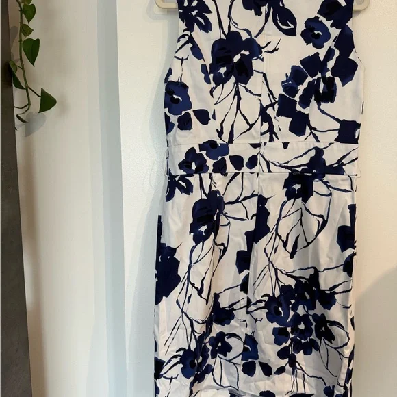 AGB Navy and White Floral Dress - Picture 6 of 6